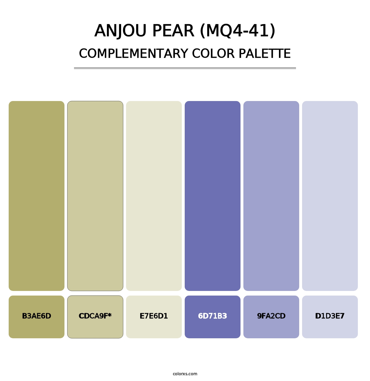 Anjou Pear (MQ4-41) - Complementary Color Palette