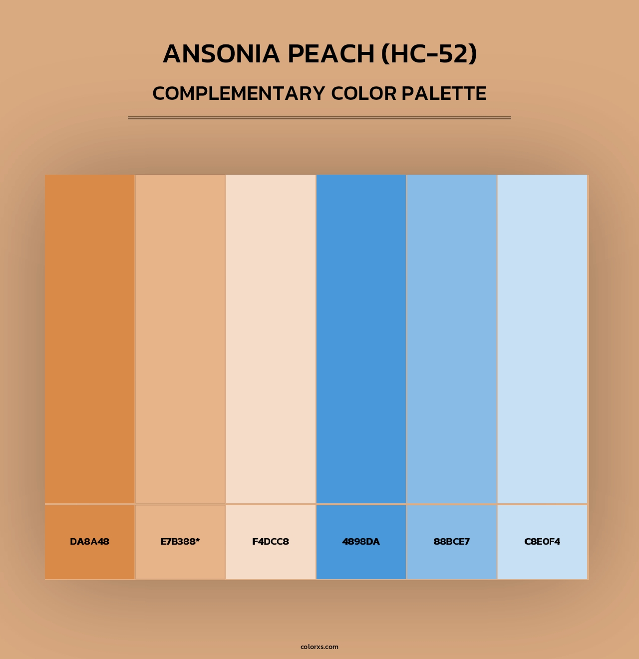 Ansonia Peach (HC-52) - Complementary Color Palette