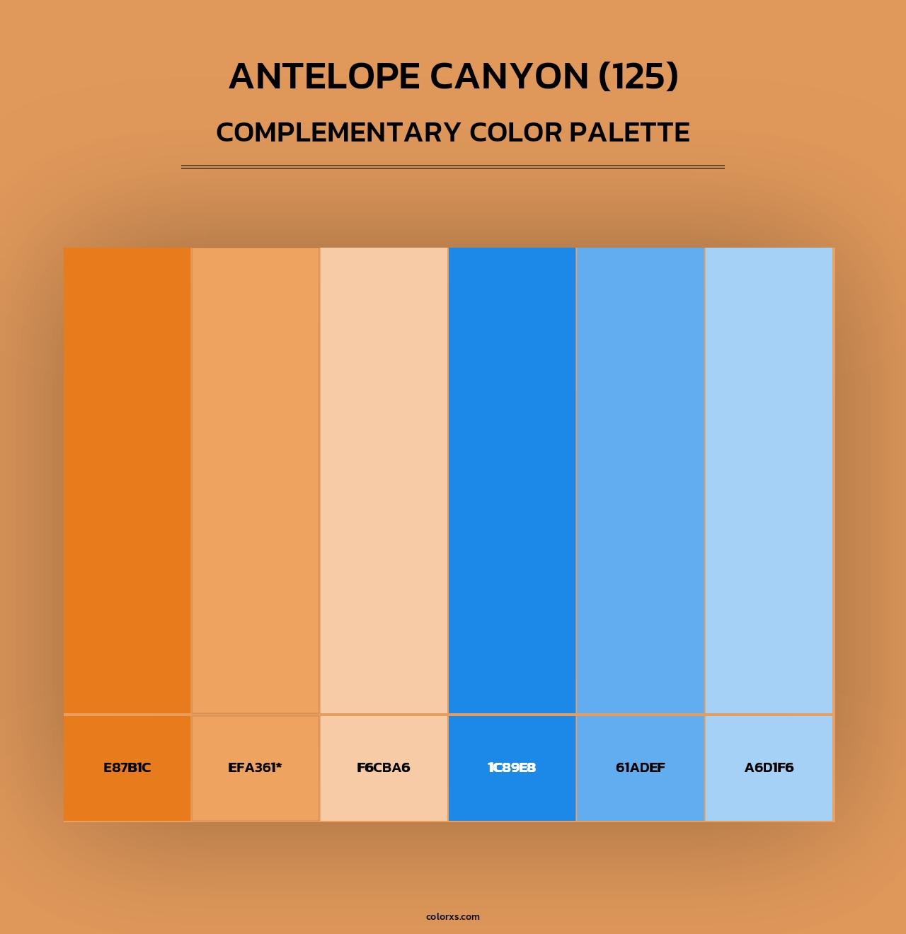 Antelope Canyon (125) - Complementary Color Palette