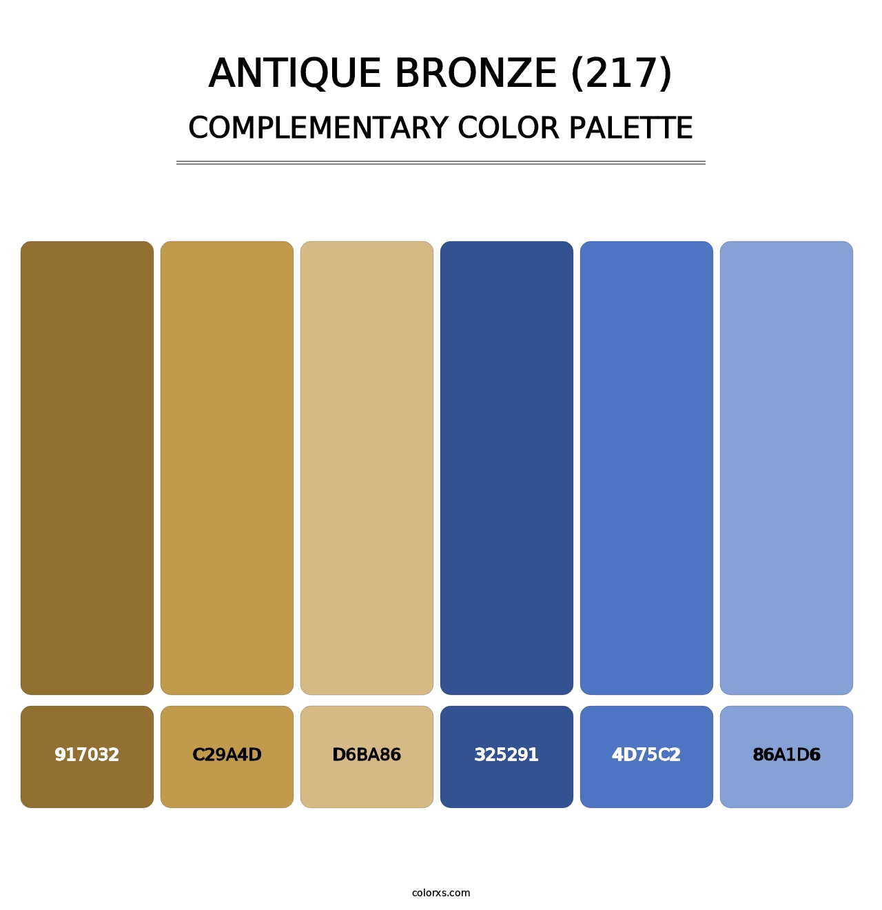 Antique Bronze (217) - Complementary Color Palette