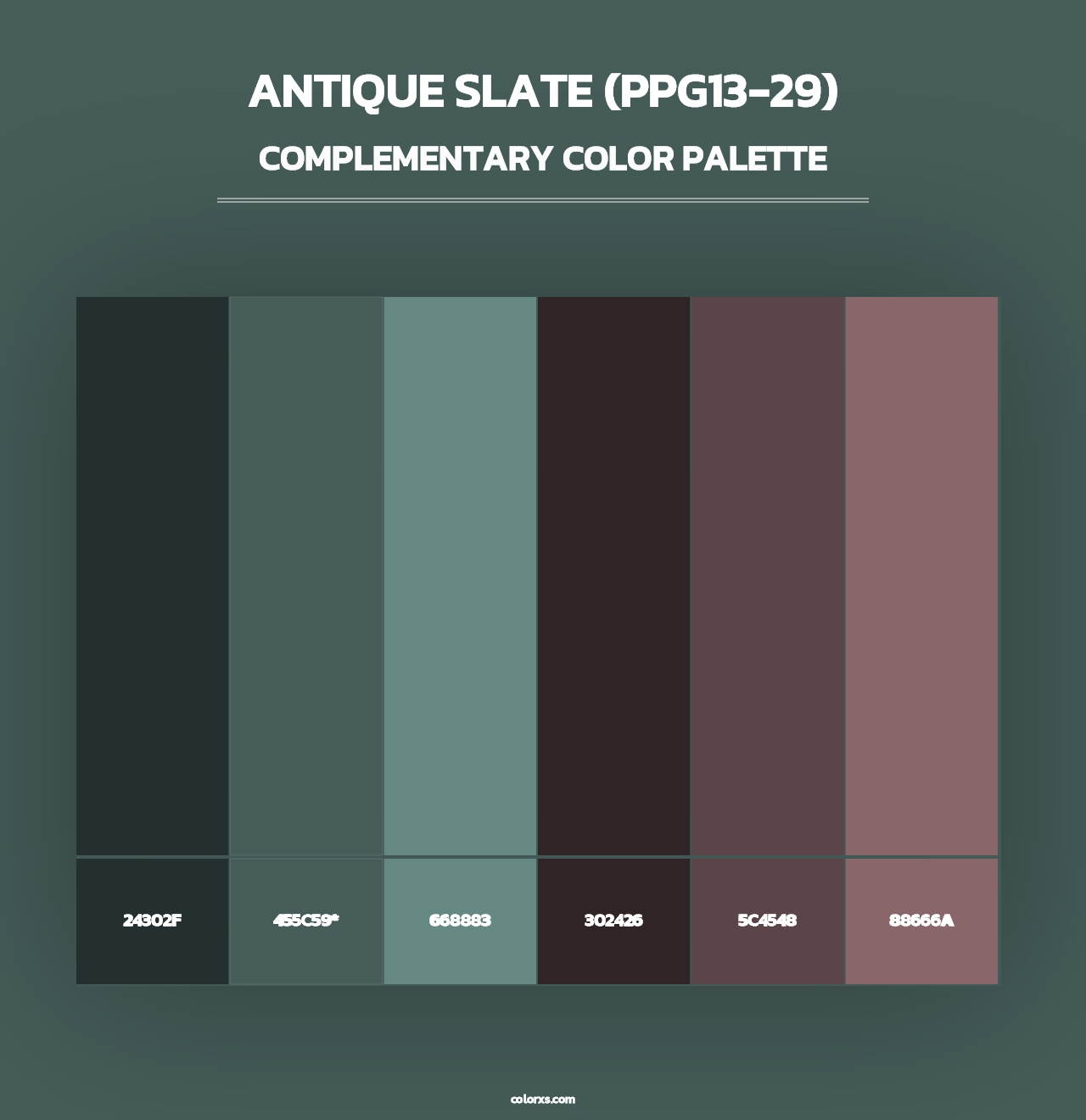 Antique Slate (PPG13-29) - Complementary Color Palette