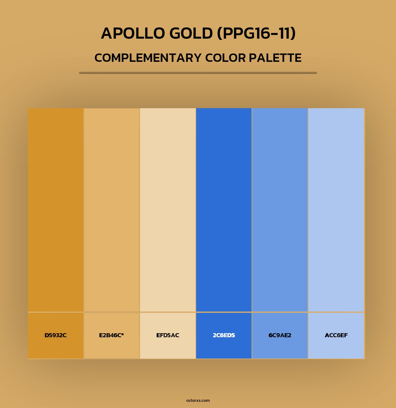Apollo Gold (PPG16-11) - Complementary Color Palette