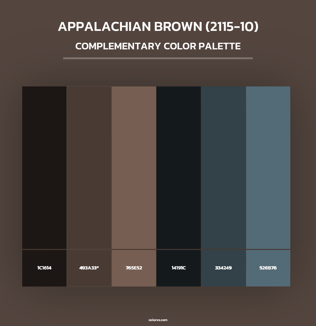 Appalachian Brown (2115-10) - Complementary Color Palette