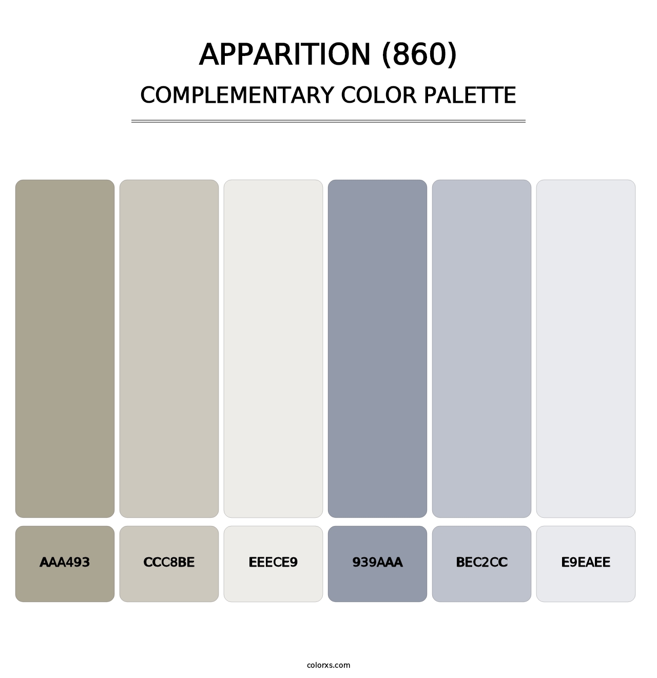 Apparition (860) - Complementary Color Palette