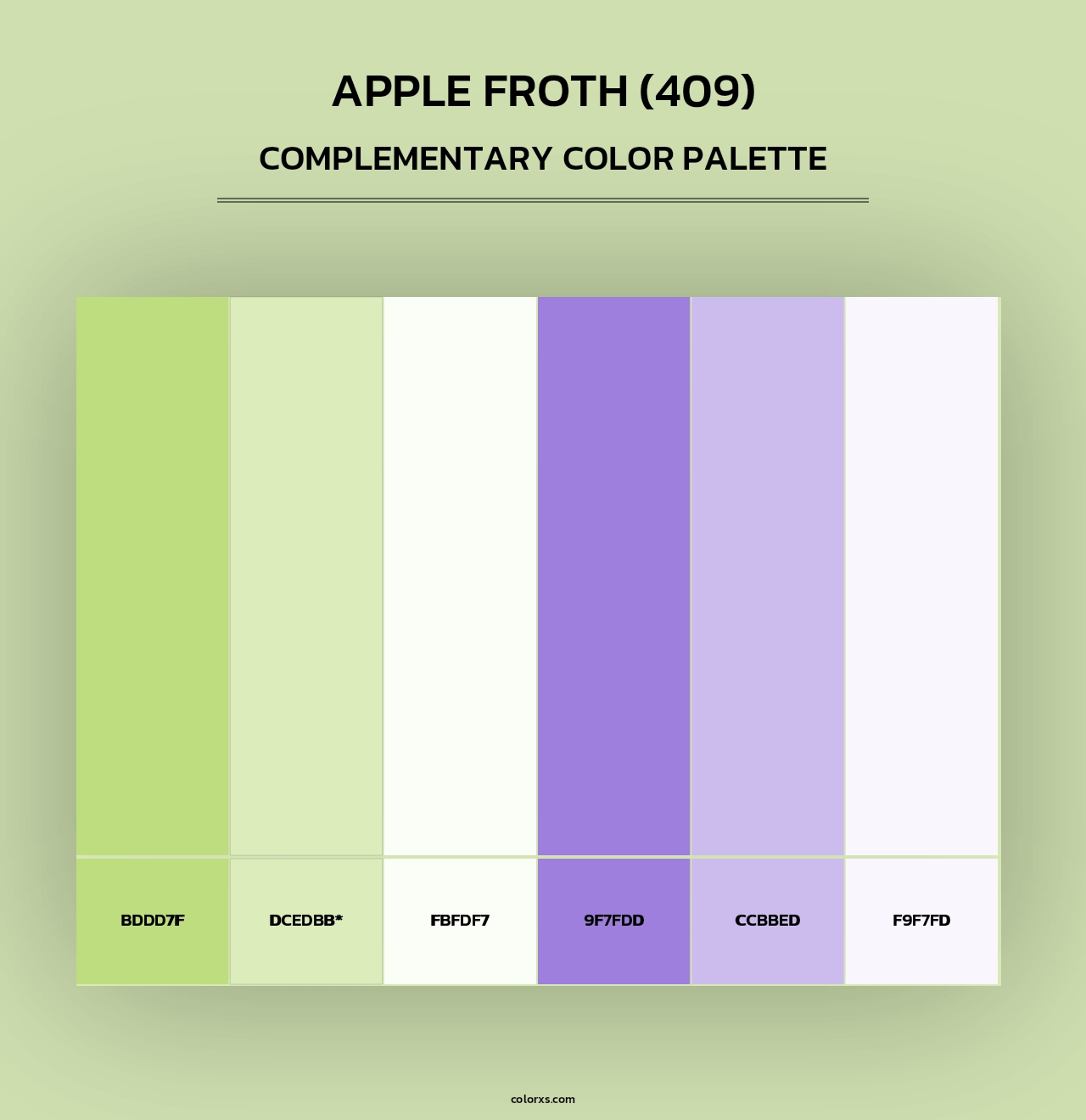 Apple Froth (409) - Complementary Color Palette