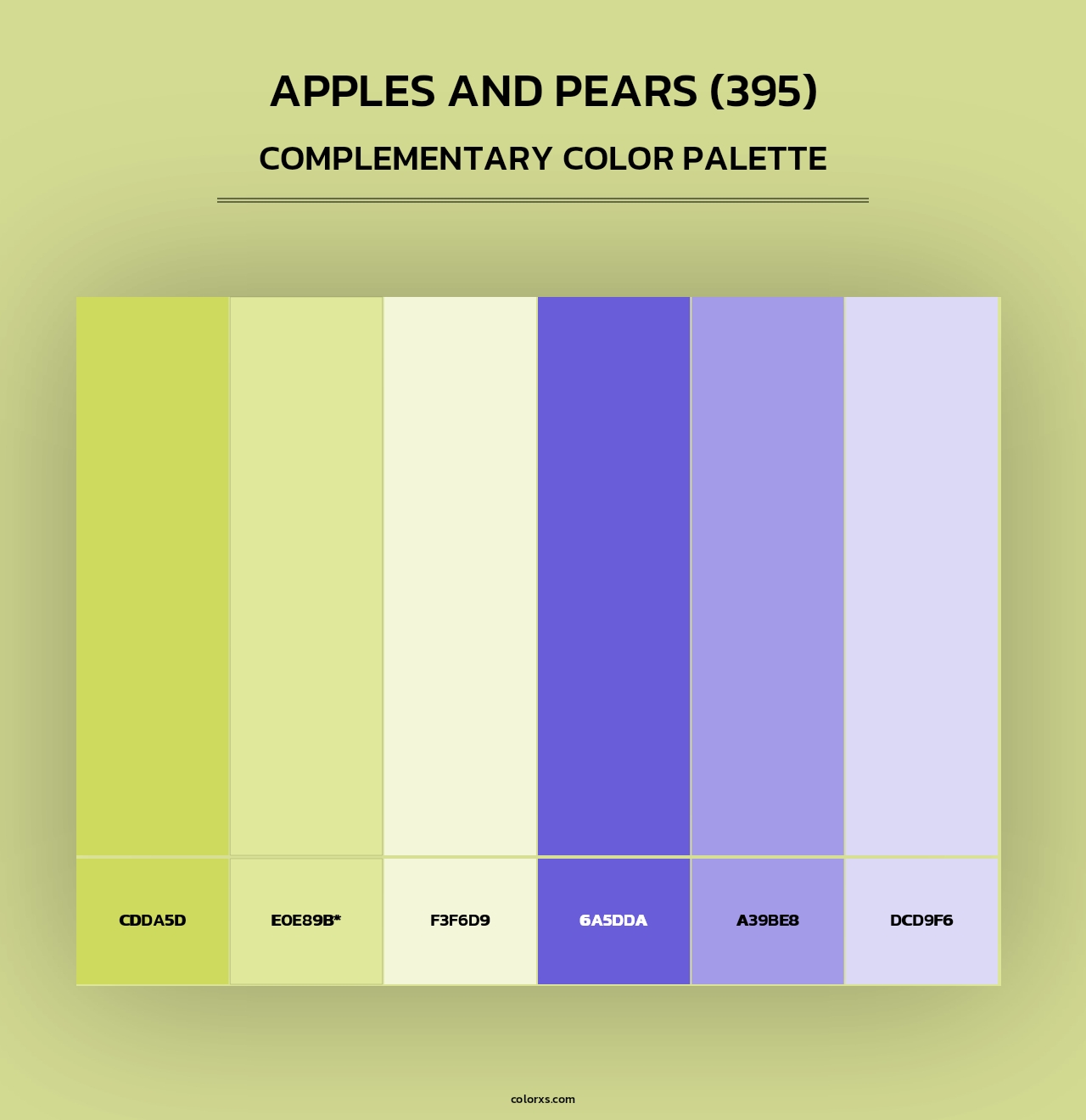 Apples and Pears (395) - Complementary Color Palette