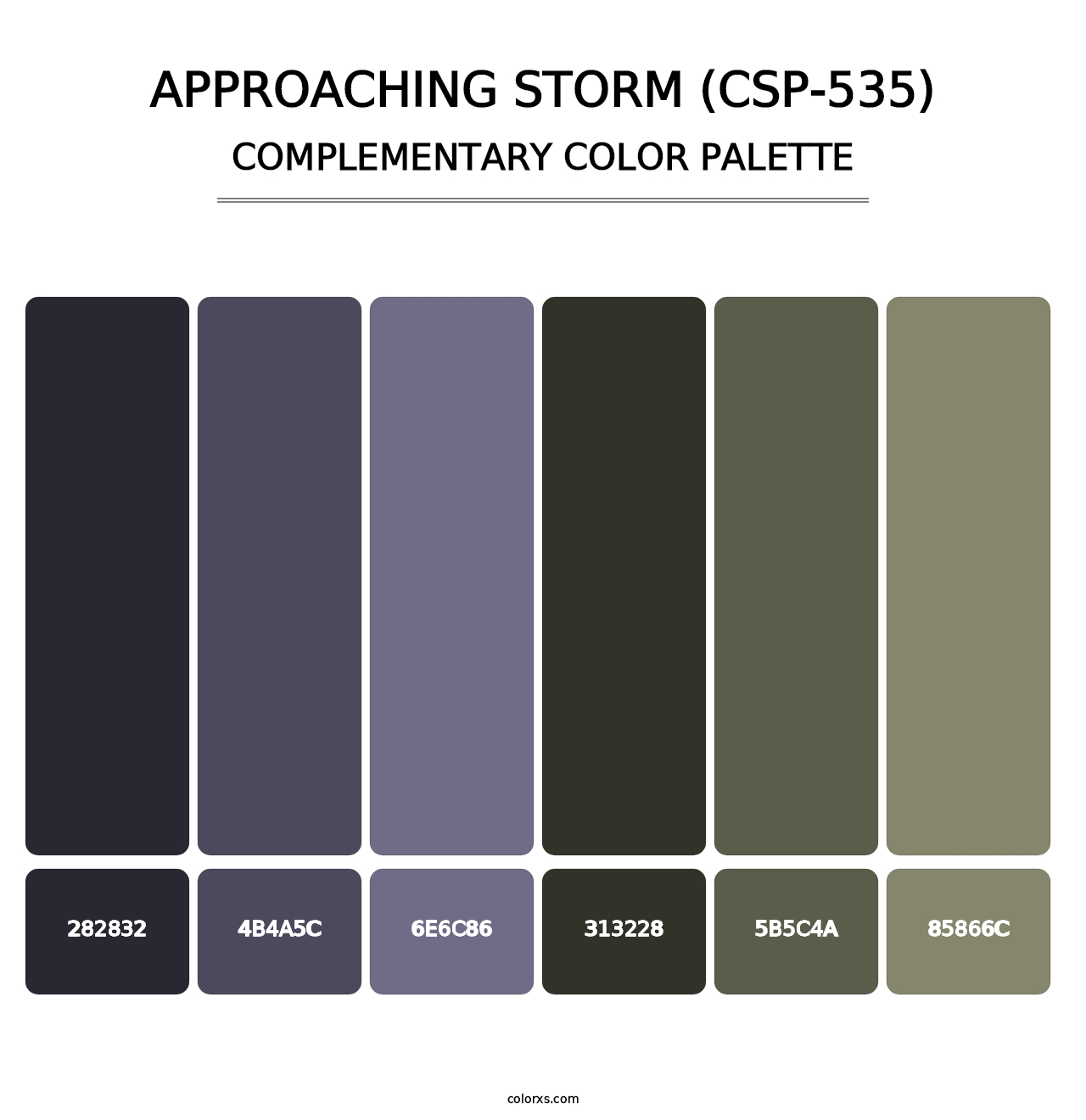 Approaching Storm (CSP-535) - Complementary Color Palette