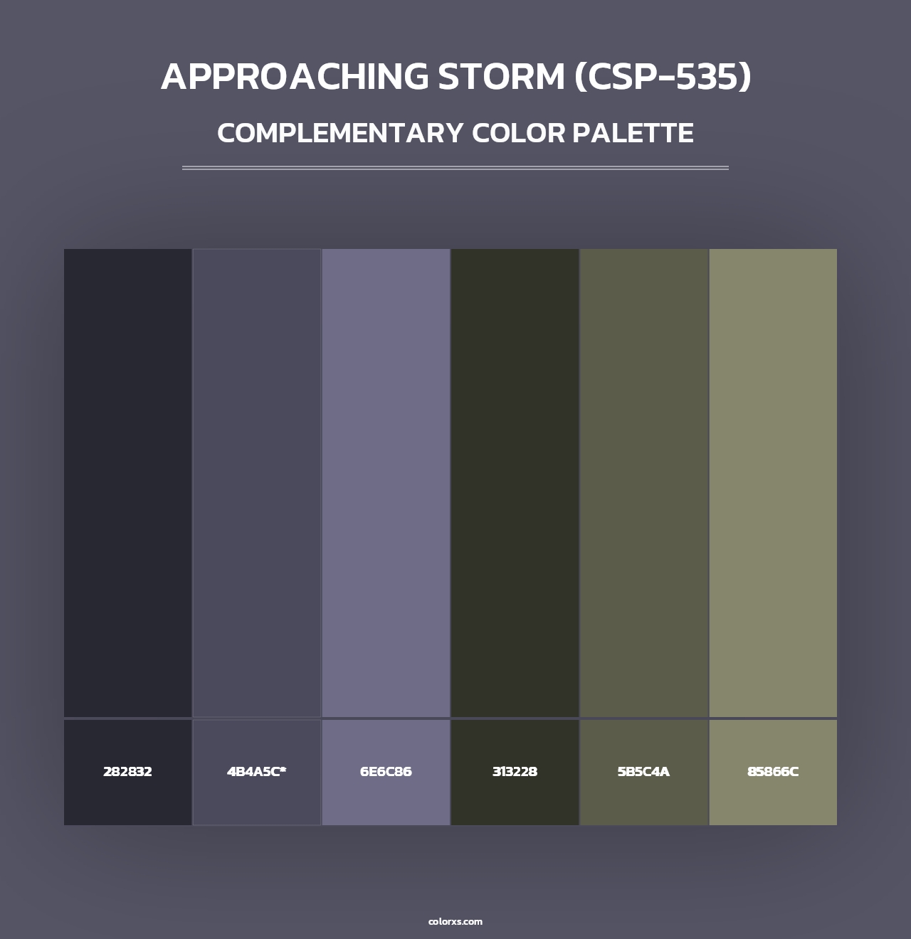 Approaching Storm (CSP-535) - Complementary Color Palette