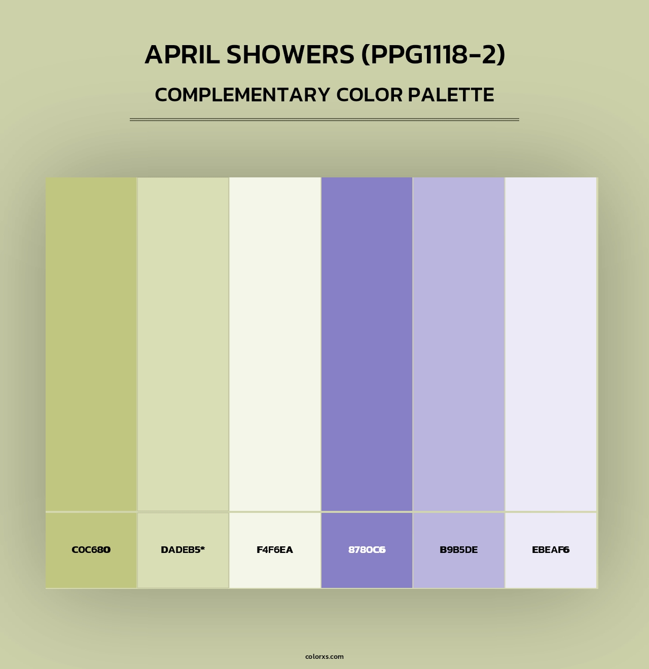 April Showers (PPG1118-2) - Complementary Color Palette