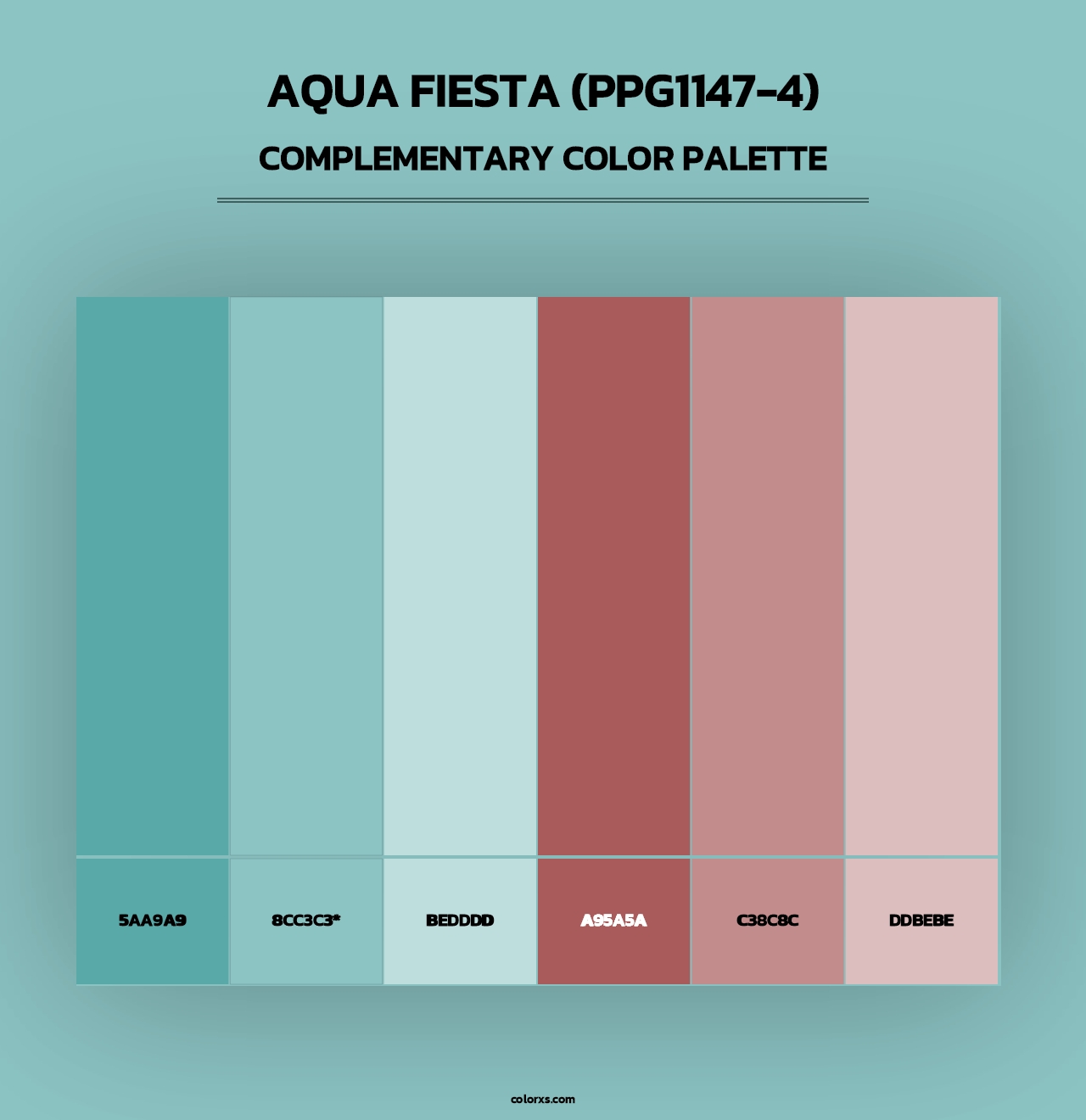 Aqua Fiesta (PPG1147-4) - Complementary Color Palette