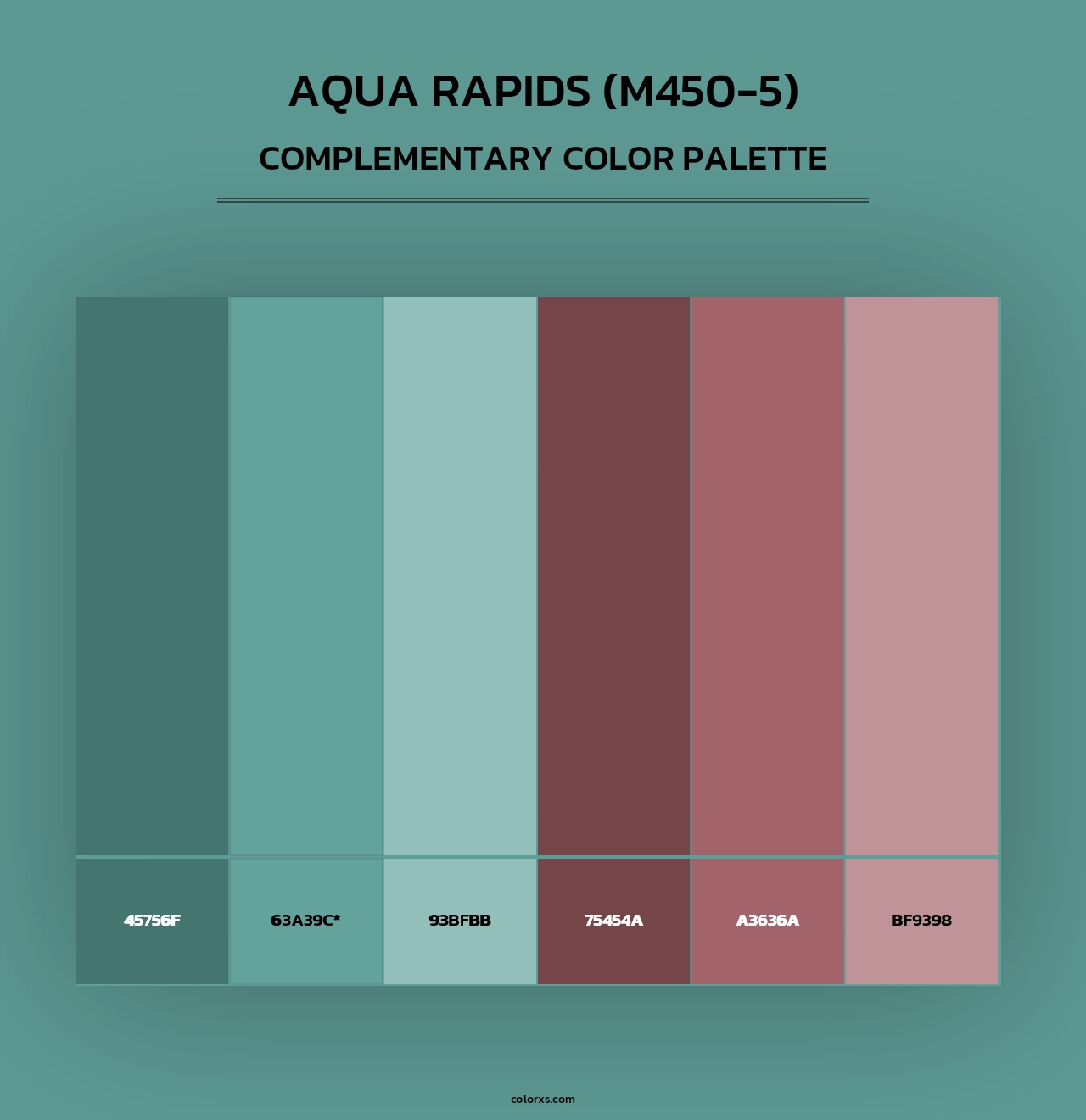 Aqua Rapids (M450-5) - Complementary Color Palette