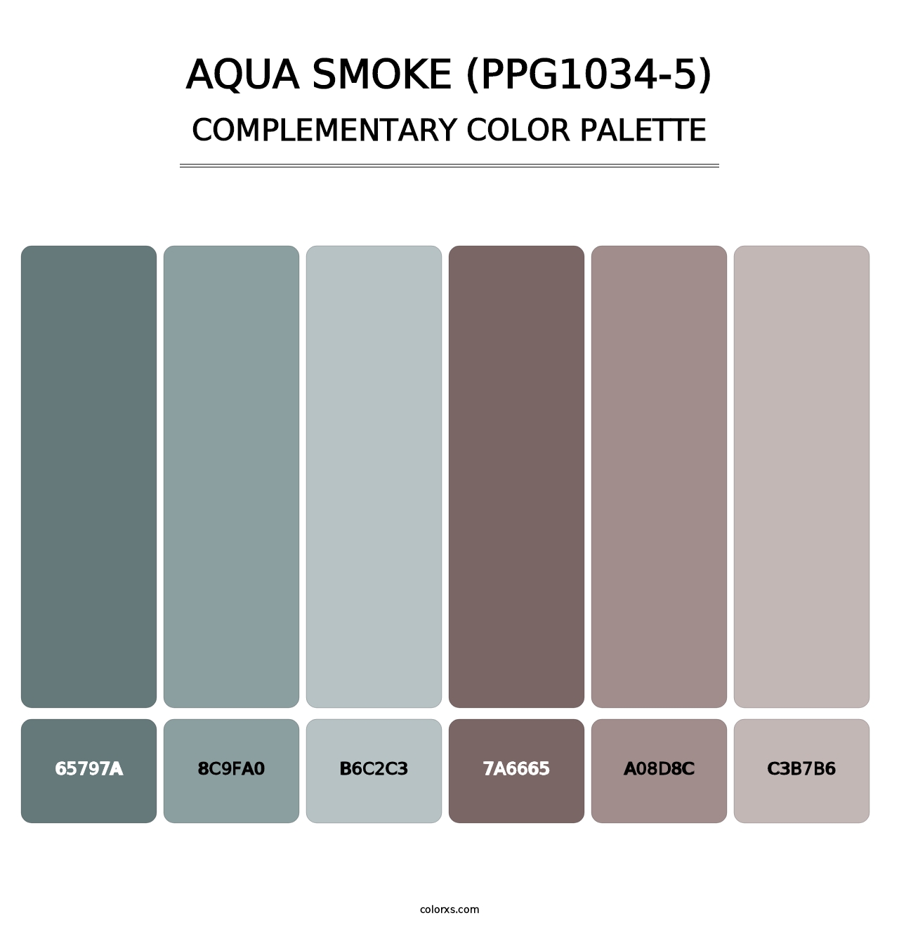 Aqua Smoke (PPG1034-5) - Complementary Color Palette