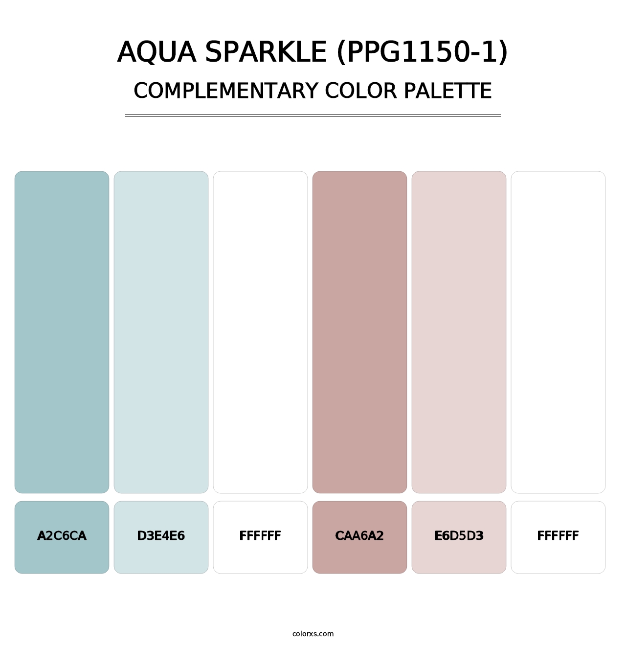 Aqua Sparkle (PPG1150-1) - Complementary Color Palette