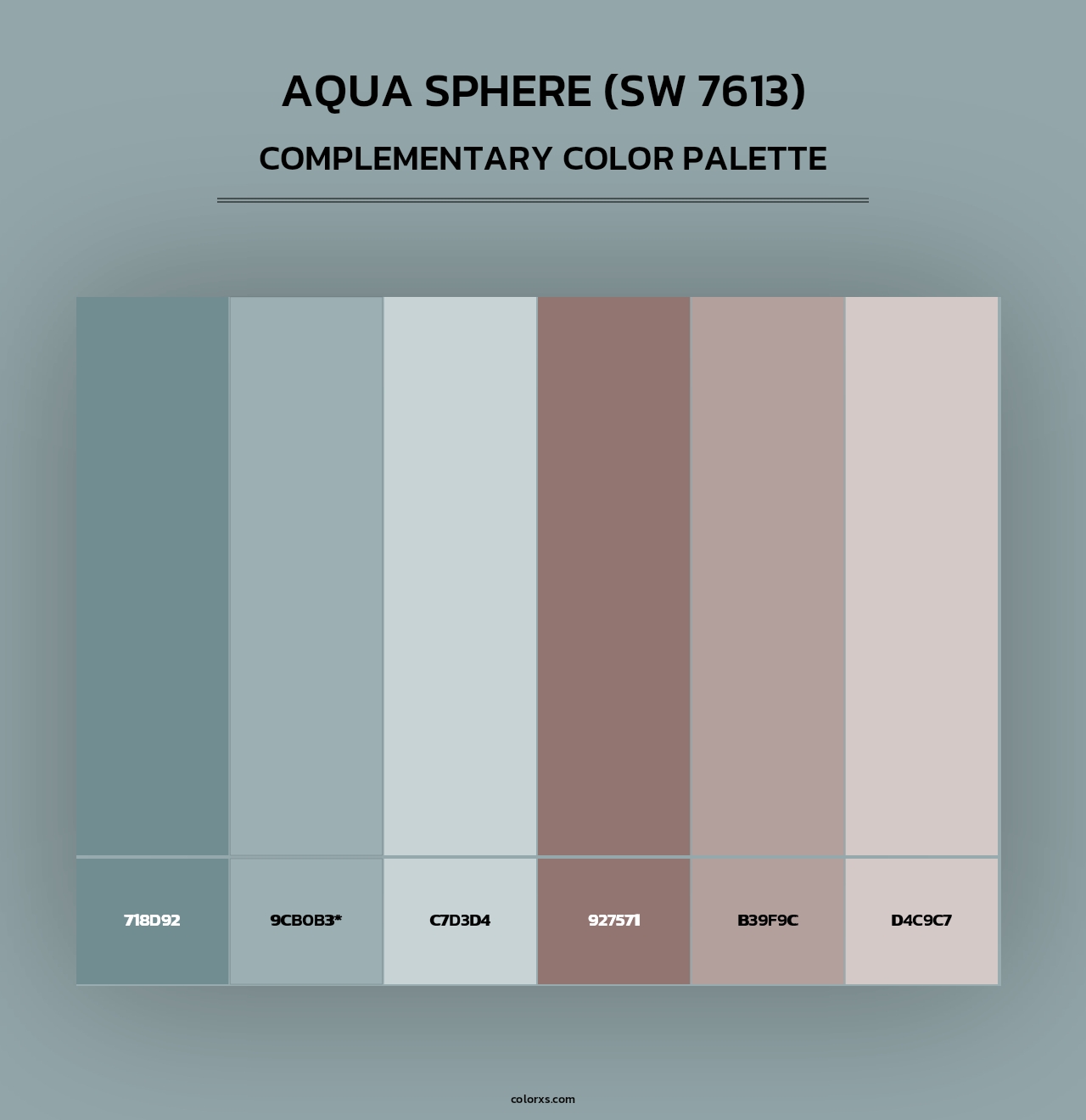 Aqua Sphere (SW 7613) - Complementary Color Palette