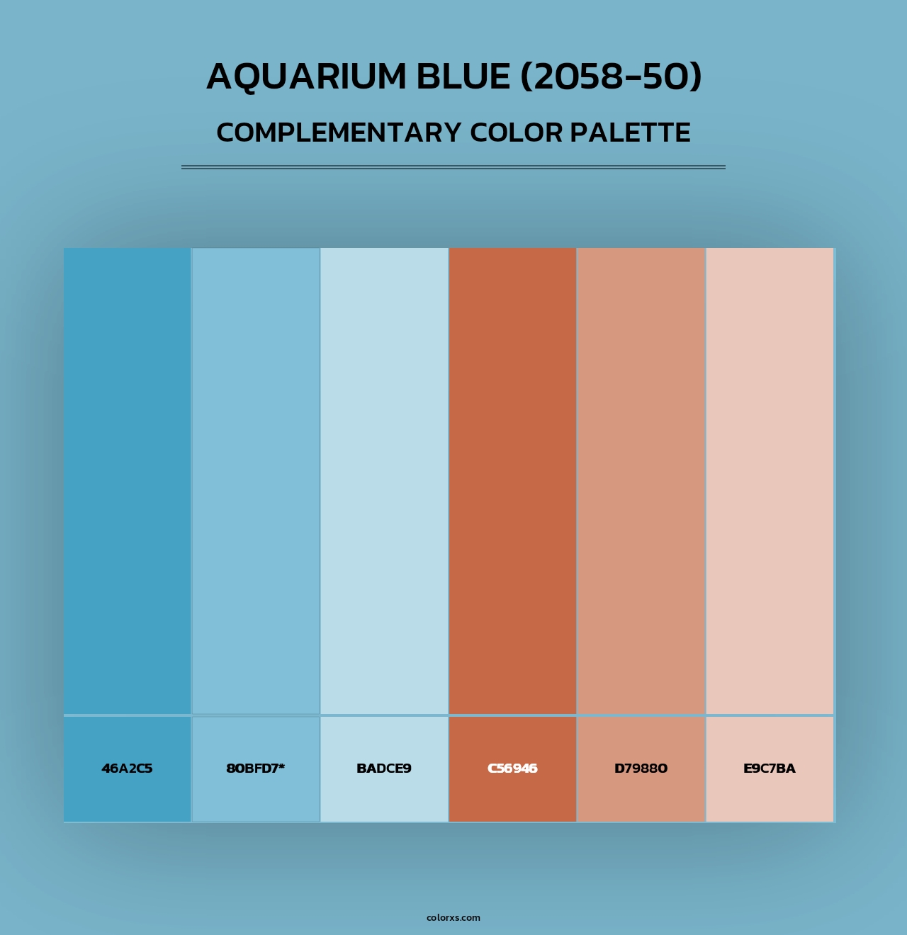 Aquarium Blue (2058-50) - Complementary Color Palette