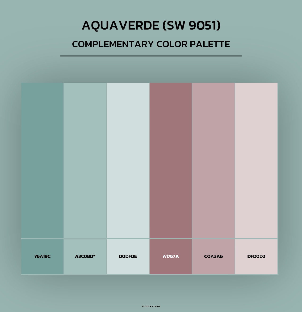 Aquaverde (SW 9051) - Complementary Color Palette