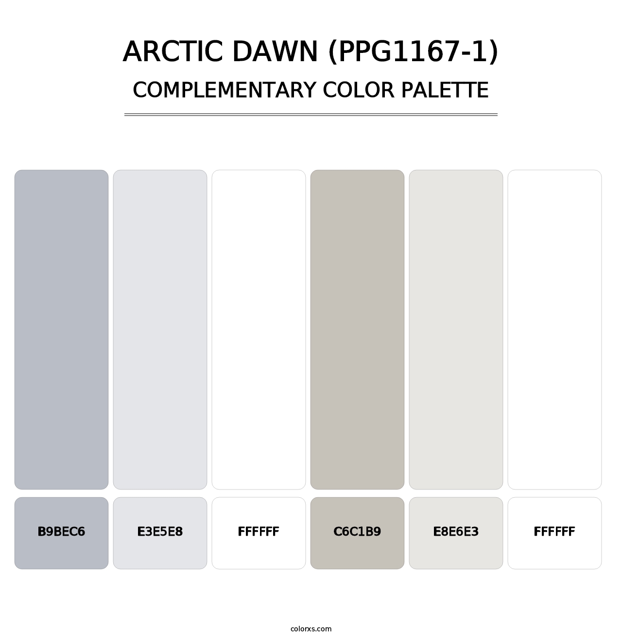 Arctic Dawn (PPG1167-1) - Complementary Color Palette