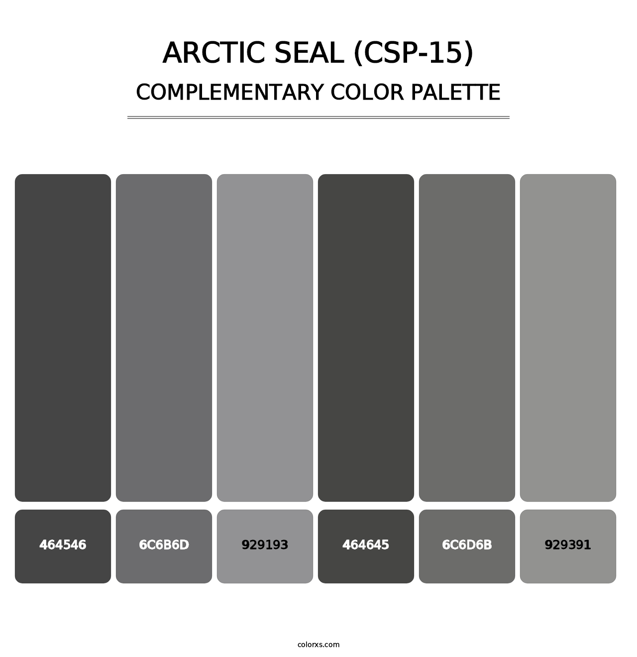 Arctic Seal (CSP-15) - Complementary Color Palette