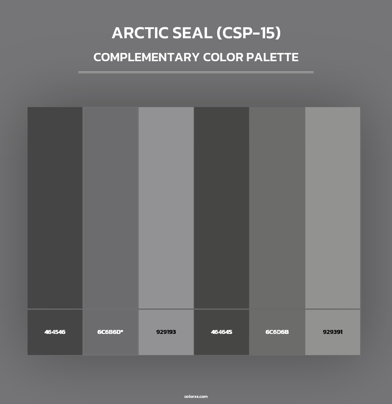 Arctic Seal (CSP-15) - Complementary Color Palette