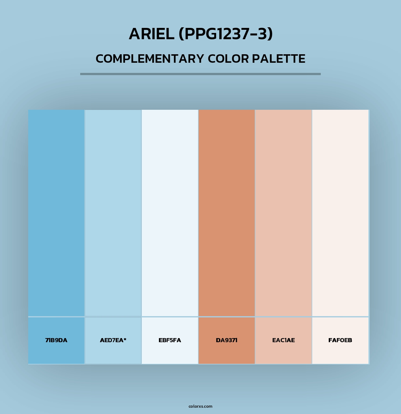 Ariel (PPG1237-3) - Complementary Color Palette