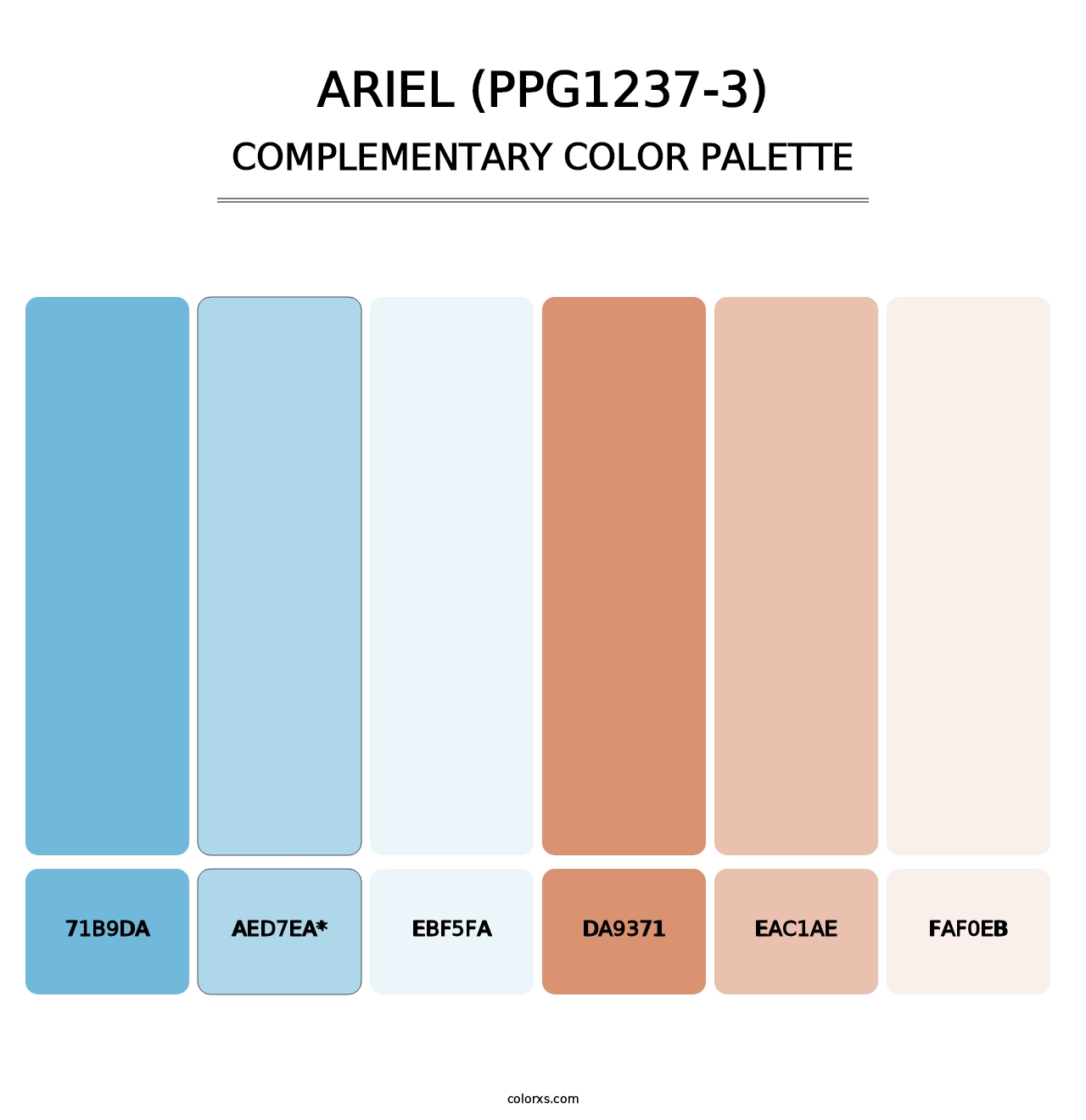 Ariel (PPG1237-3) - Complementary Color Palette