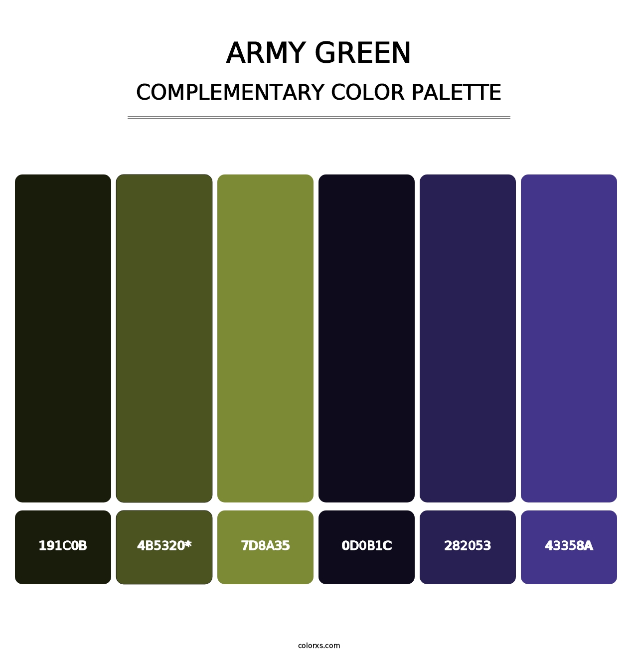 Army Green - Complementary Color Palette