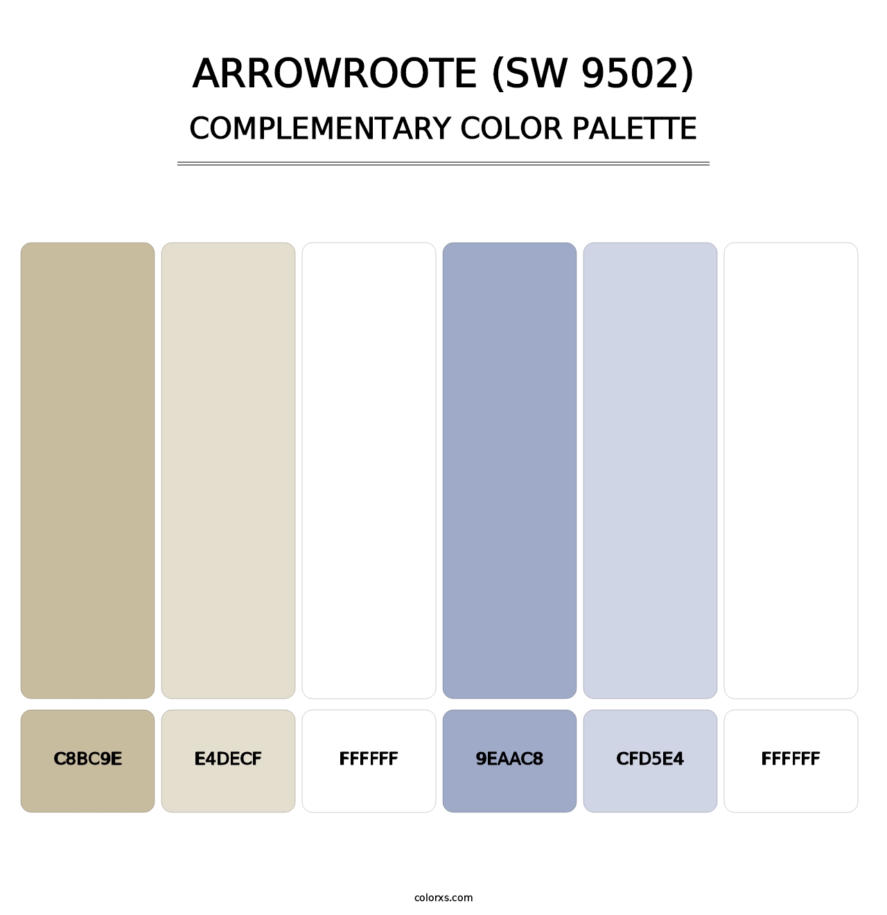 Arrowroote (SW 9502) - Complementary Color Palette