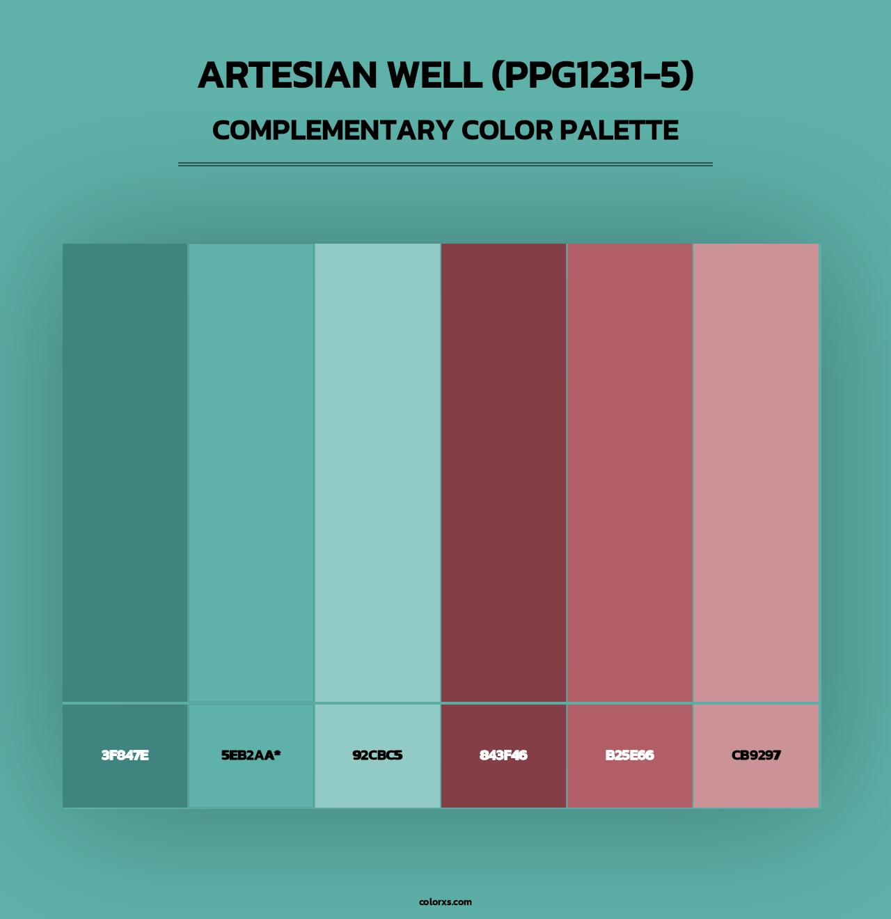 Artesian Well (PPG1231-5) - Complementary Color Palette