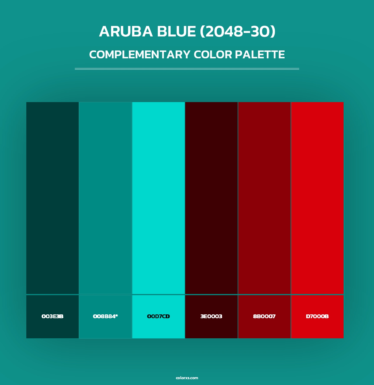 Aruba Blue (2048-30) - Complementary Color Palette