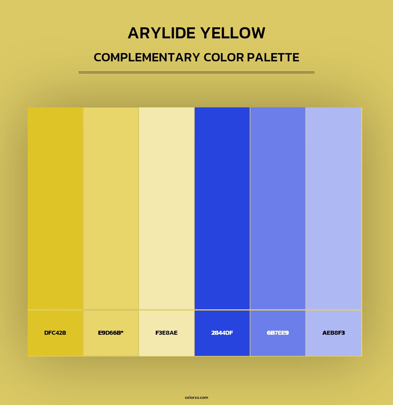 Arylide Yellow - Complementary Color Palette