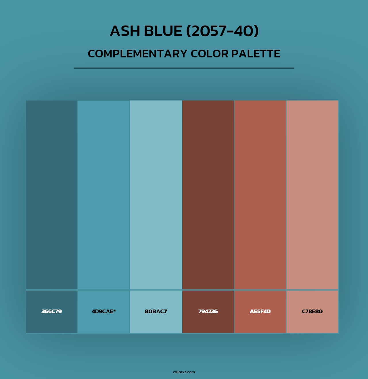 Ash Blue (2057-40) - Complementary Color Palette