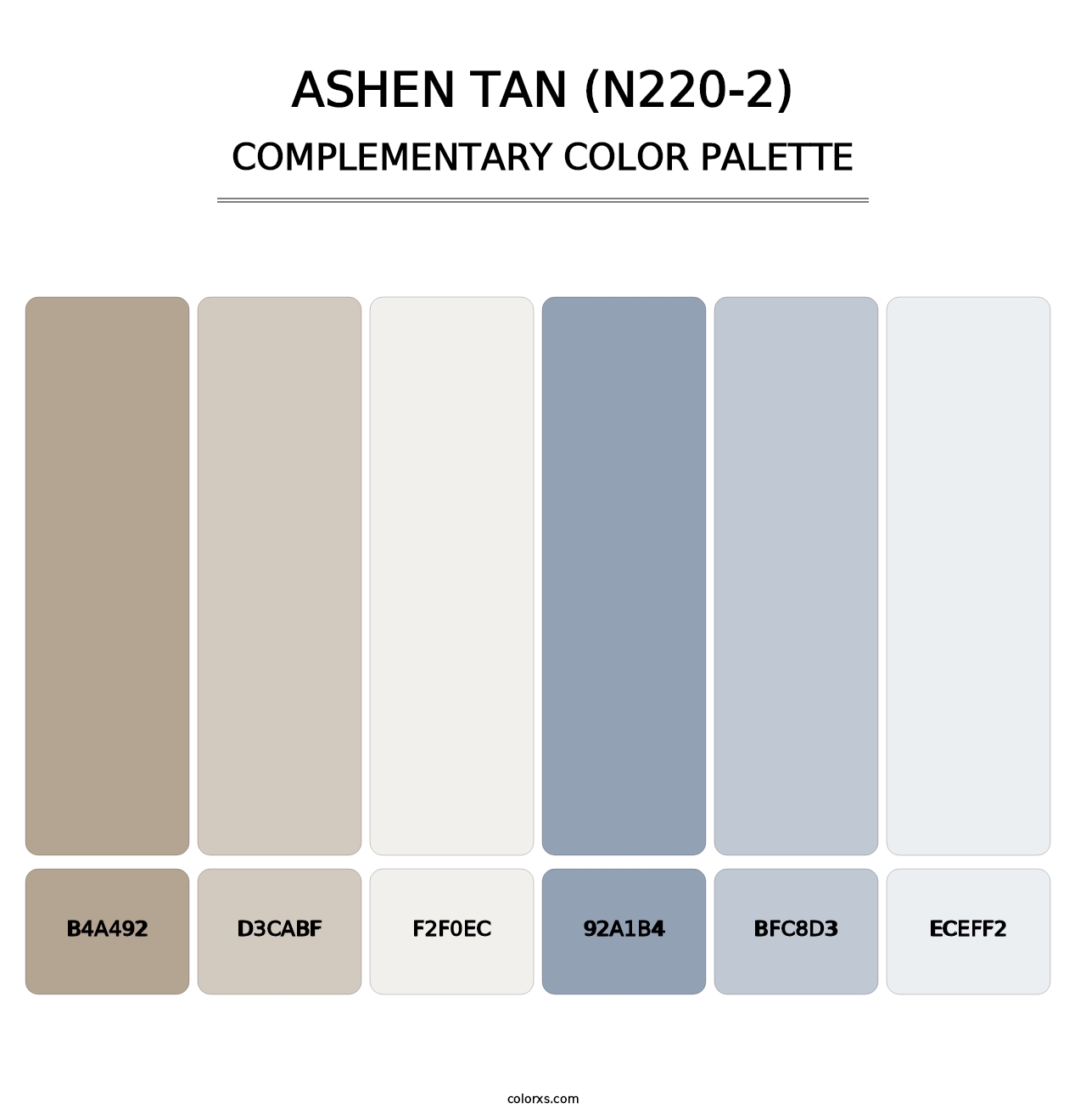 Ashen Tan (N220-2) - Complementary Color Palette