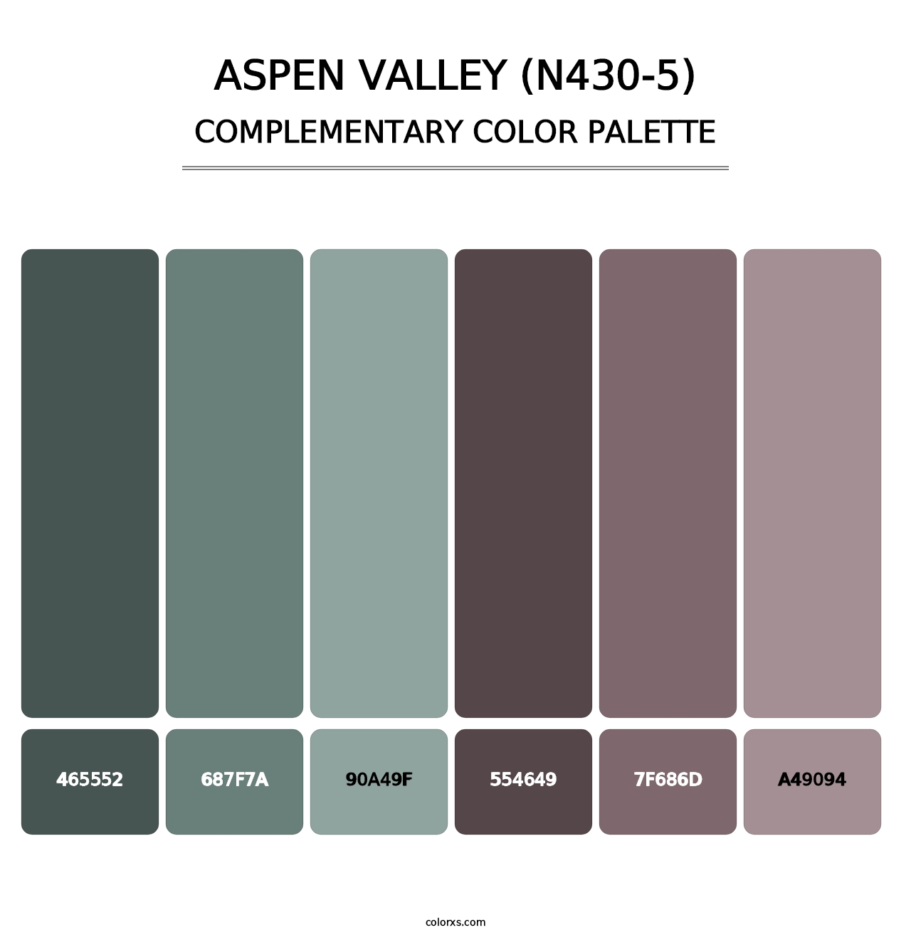 Aspen Valley (N430-5) - Complementary Color Palette