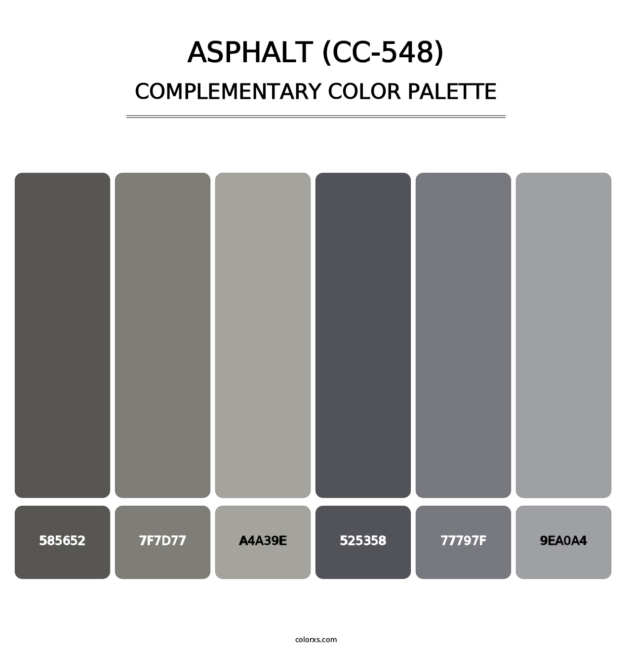 Asphalt (CC-548) - Complementary Color Palette