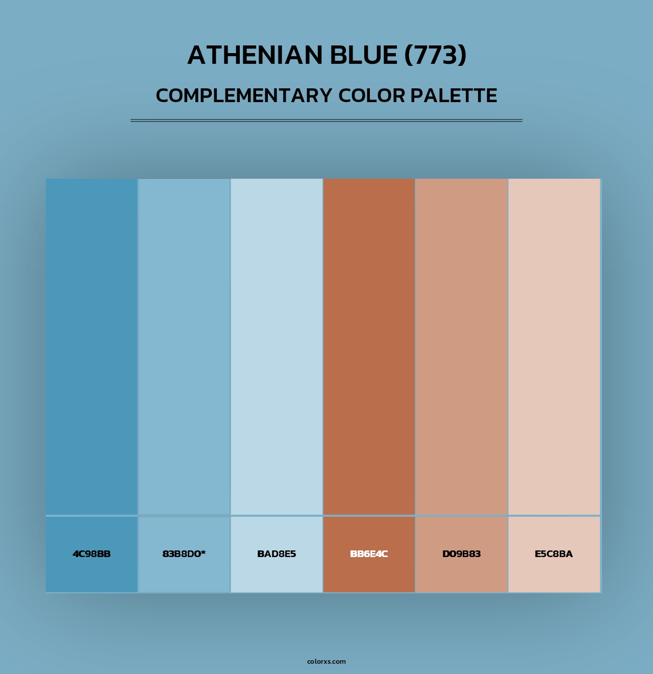 Athenian Blue (773) - Complementary Color Palette
