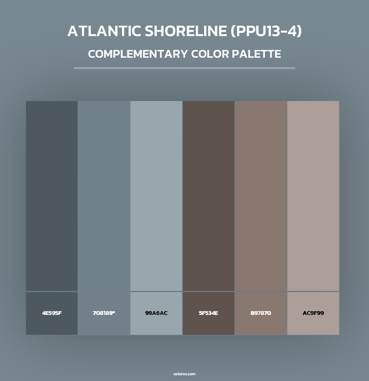 Atlantic Shoreline (PPU13-4) - Complementary Color Palette
