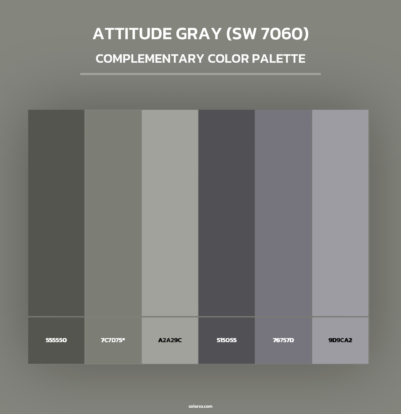 Attitude Gray (SW 7060) - Complementary Color Palette
