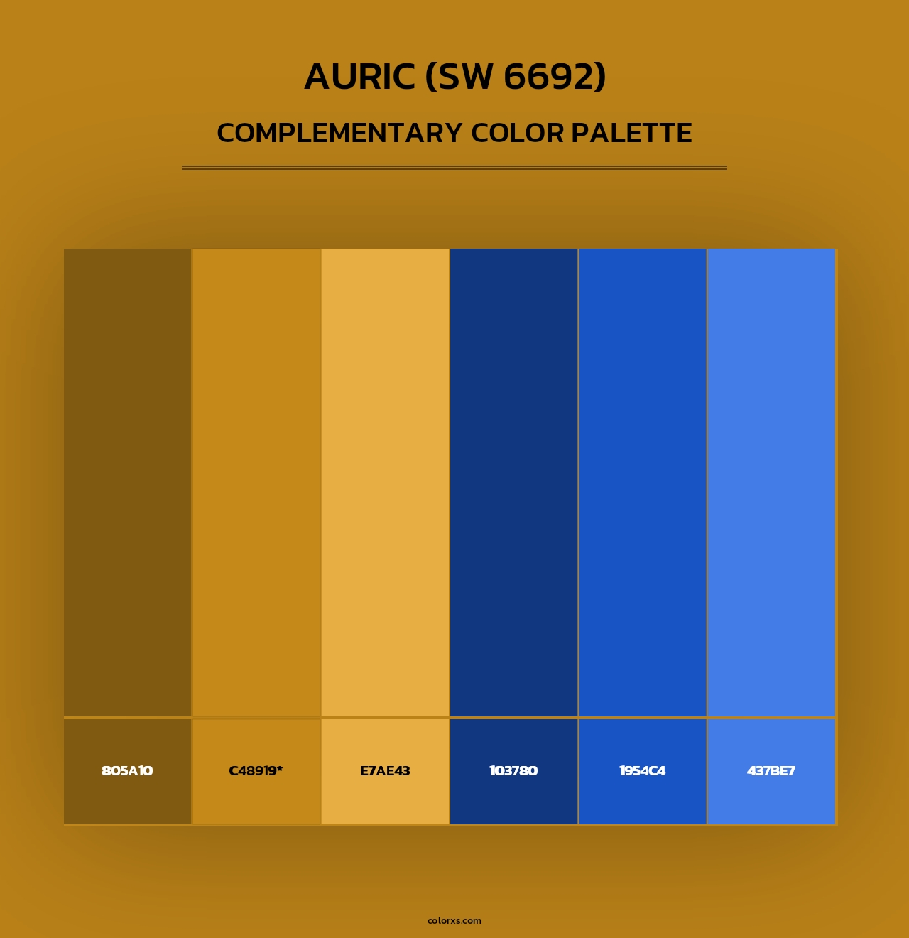 Auric (SW 6692) - Complementary Color Palette