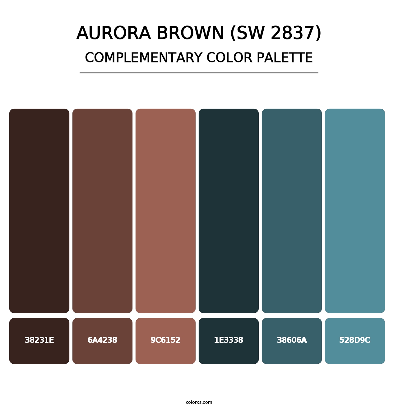 Aurora Brown (SW 2837) - Complementary Color Palette