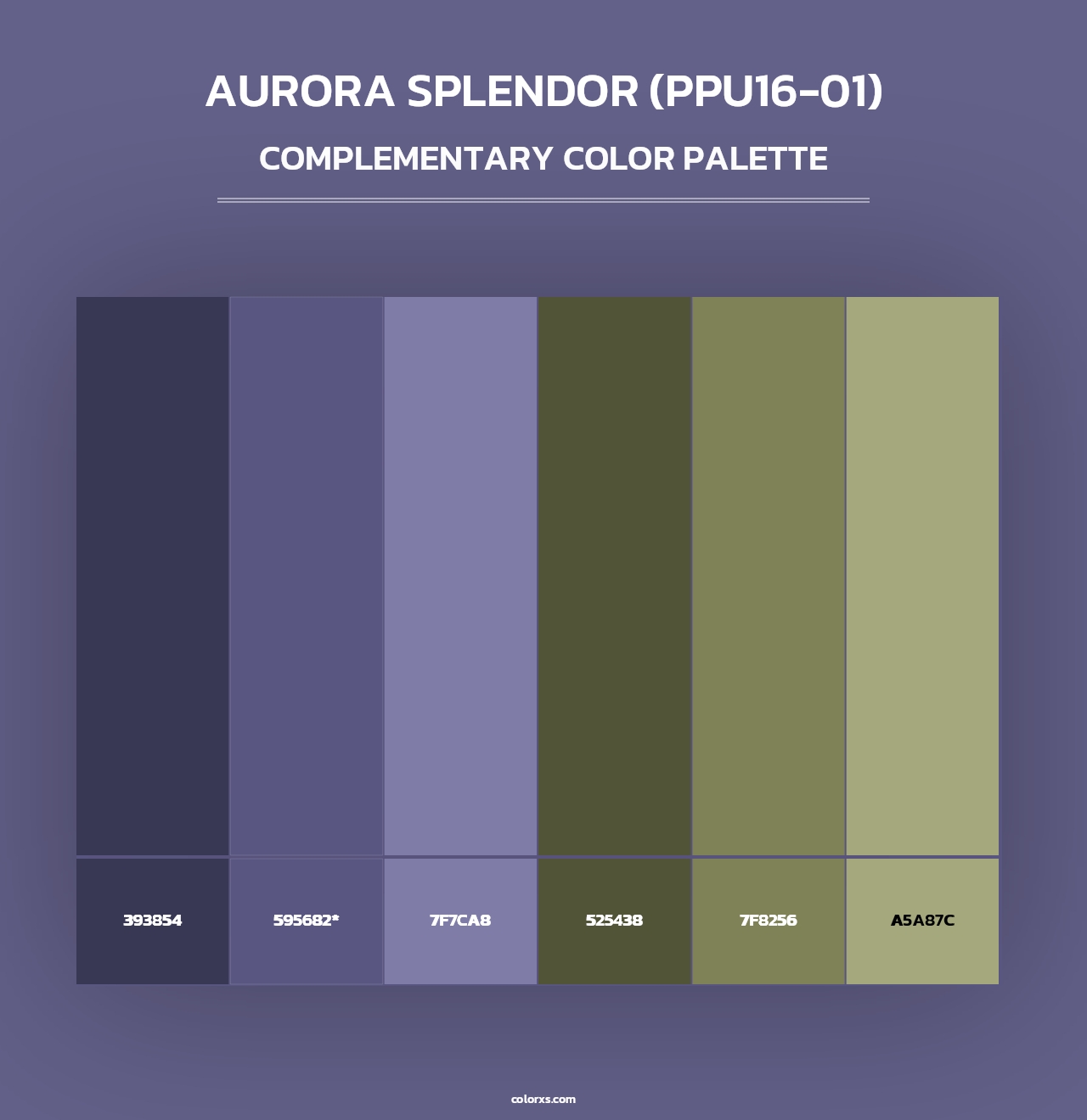 Aurora Splendor (PPU16-01) - Complementary Color Palette