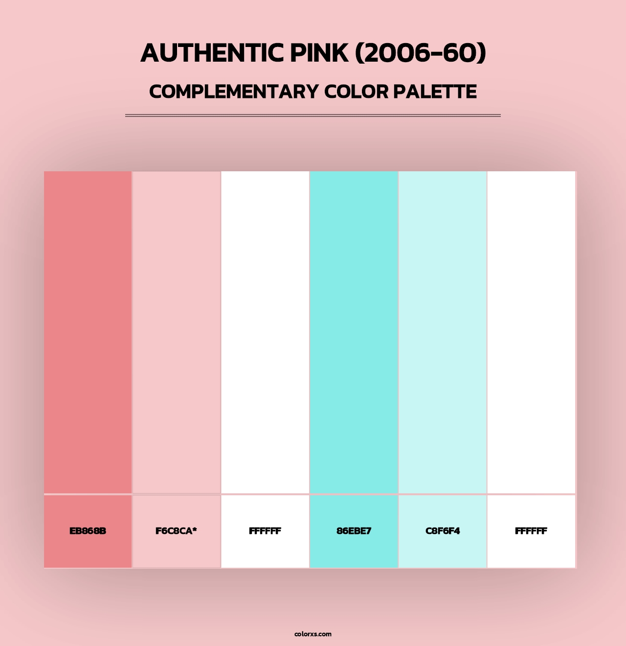 Authentic Pink (2006-60) - Complementary Color Palette