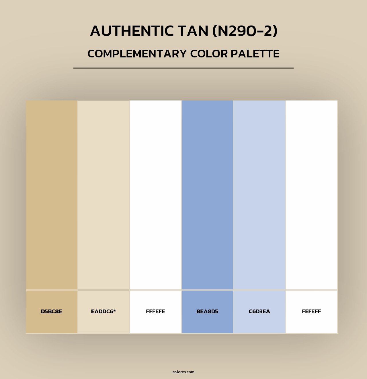 Authentic Tan (N290-2) - Complementary Color Palette