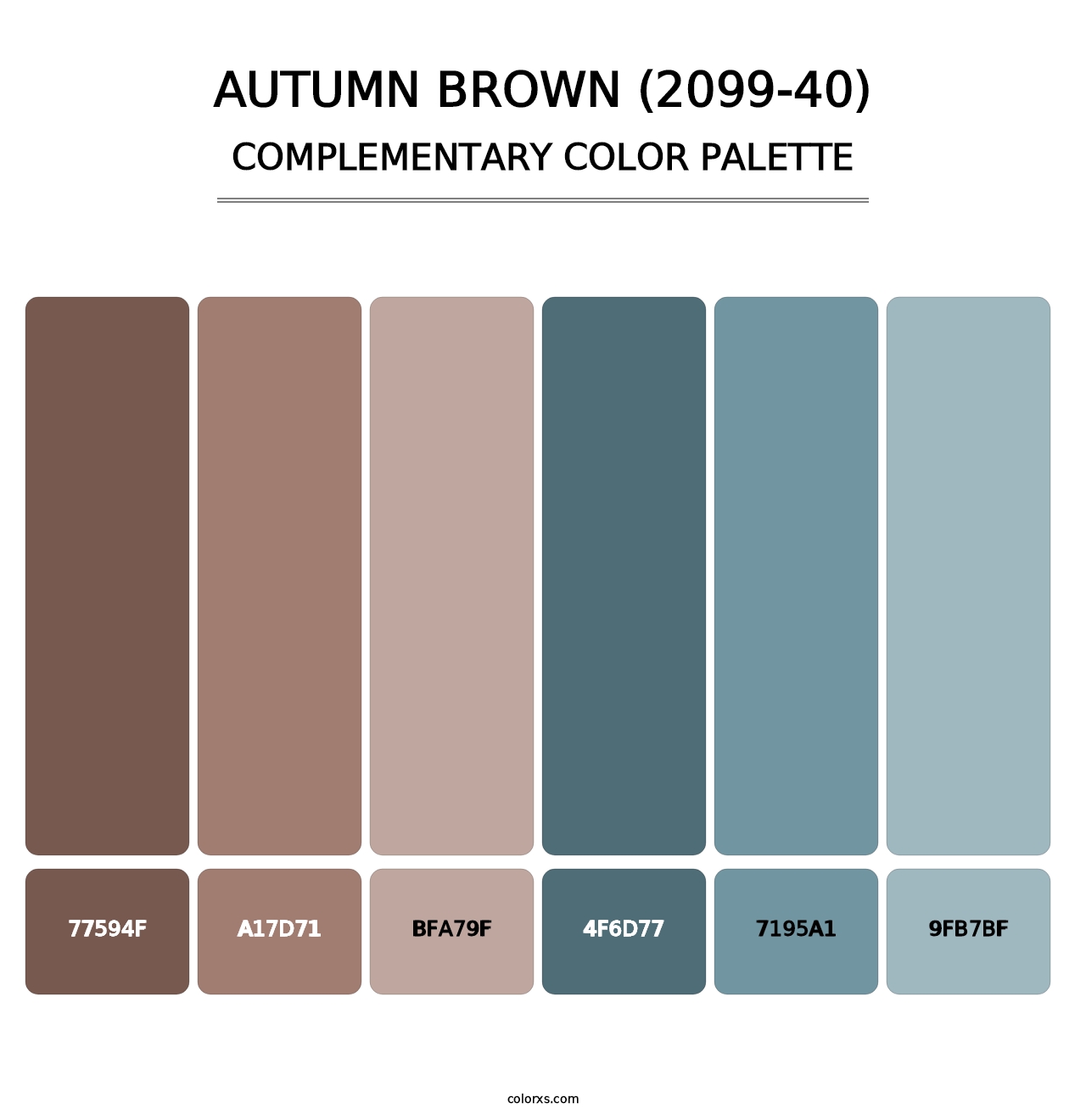 Autumn Brown (2099-40) - Complementary Color Palette