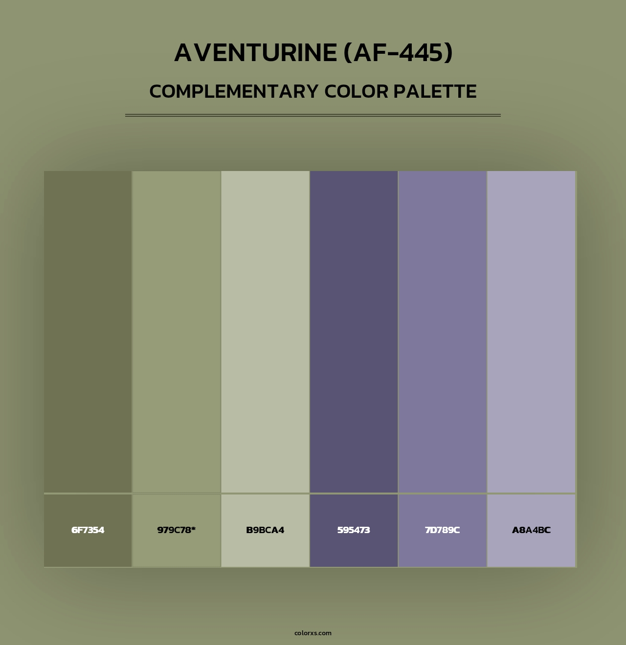 Aventurine (AF-445) - Complementary Color Palette