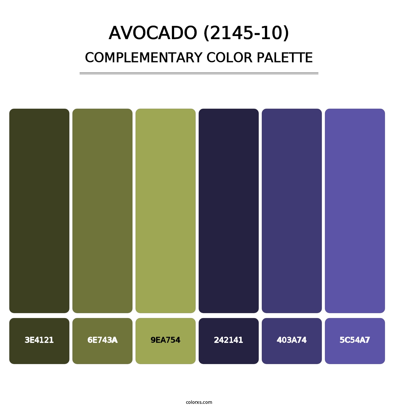 Avocado (2145-10) - Complementary Color Palette