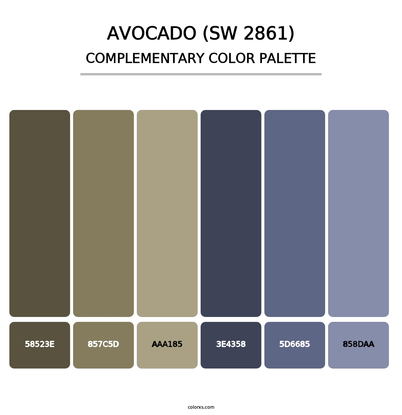 Avocado (SW 2861) - Complementary Color Palette