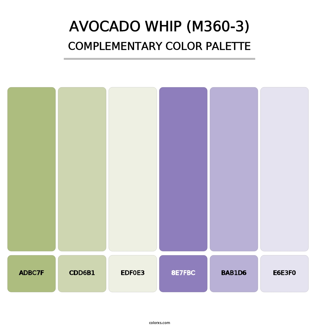 Avocado Whip (M360-3) - Complementary Color Palette