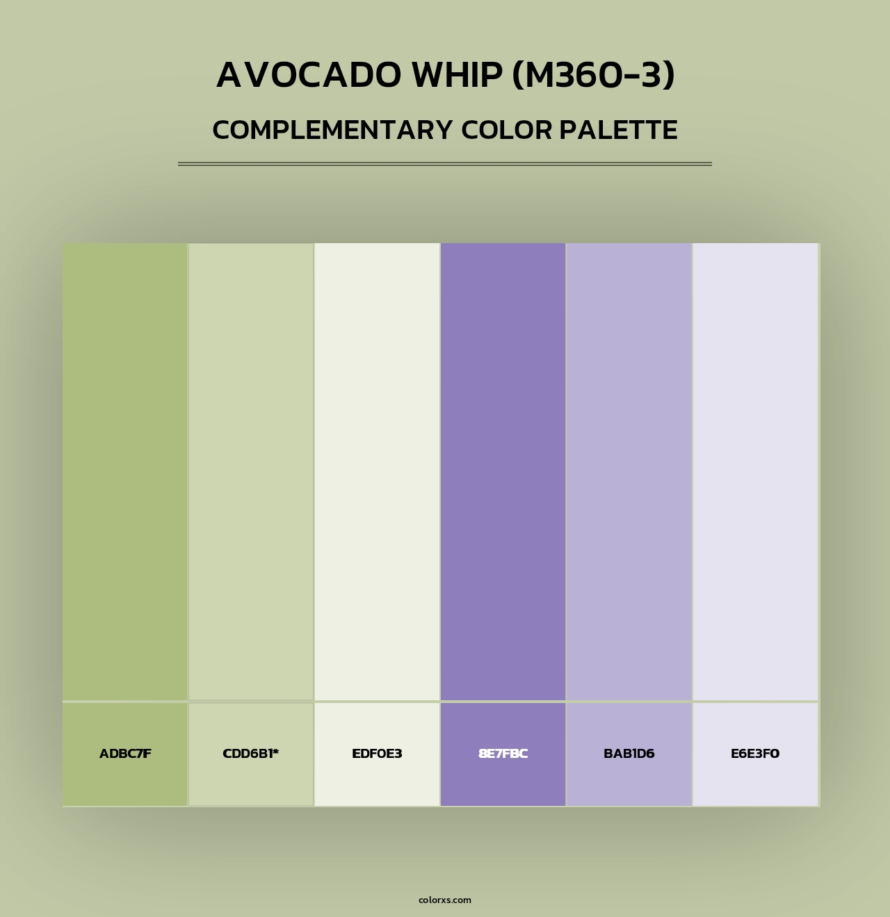 Avocado Whip (M360-3) - Complementary Color Palette