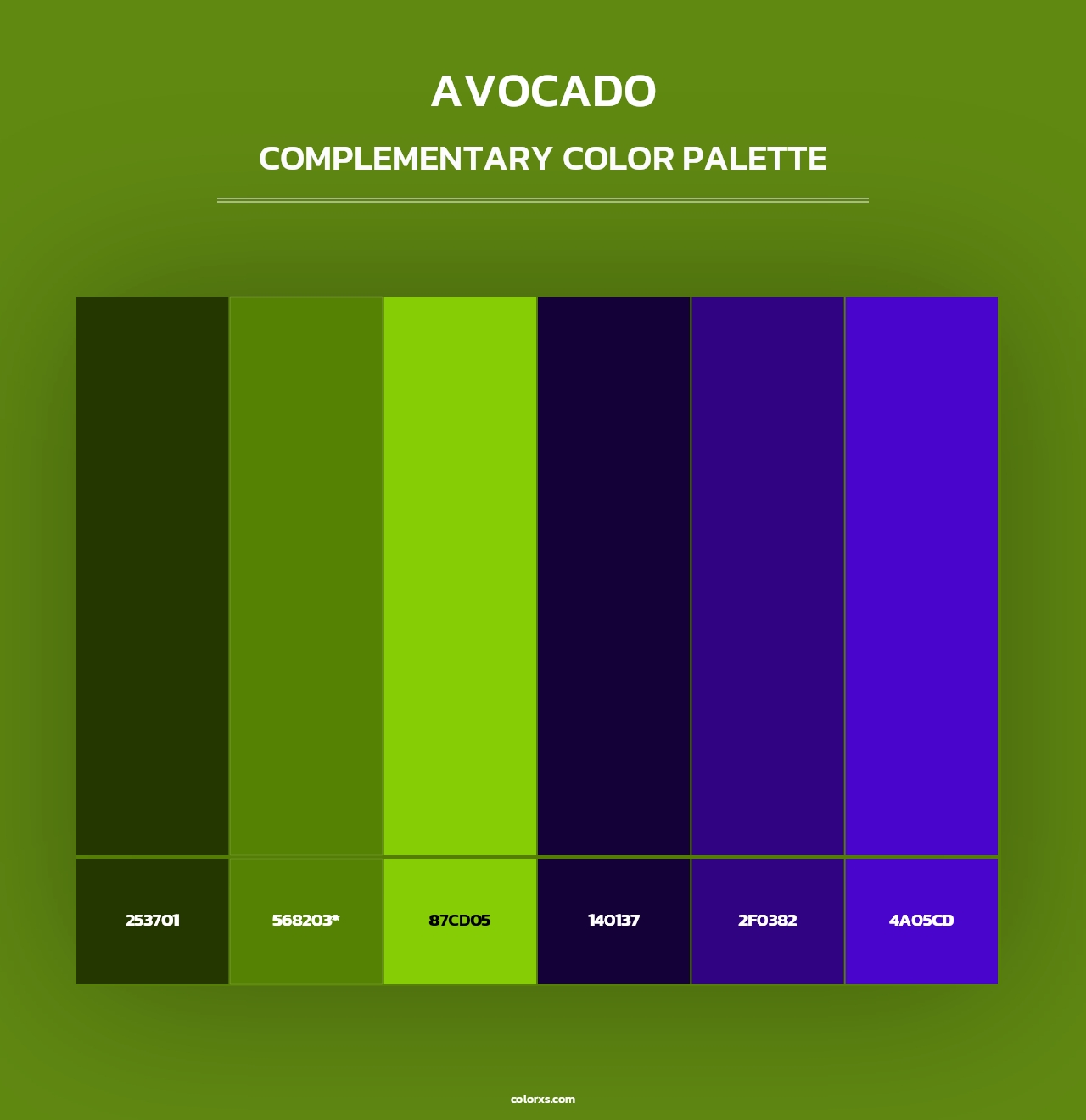 Avocado - Complementary Color Palette