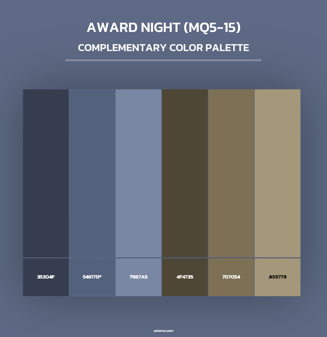 Award Night (MQ5-15) - Complementary Color Palette